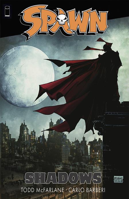 Spawn: Shadows trade paperback collecting issues #316-323, featuring Omega Spawn, Medieval Spawn, and the Plague – cover art by Todd McFarlane