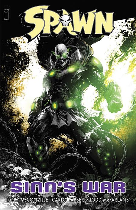 Spawn: Sinn’s War trade paperback collecting issues #331–337, featuring Cogliostro as Sinn—cover art by Francesco Mattina