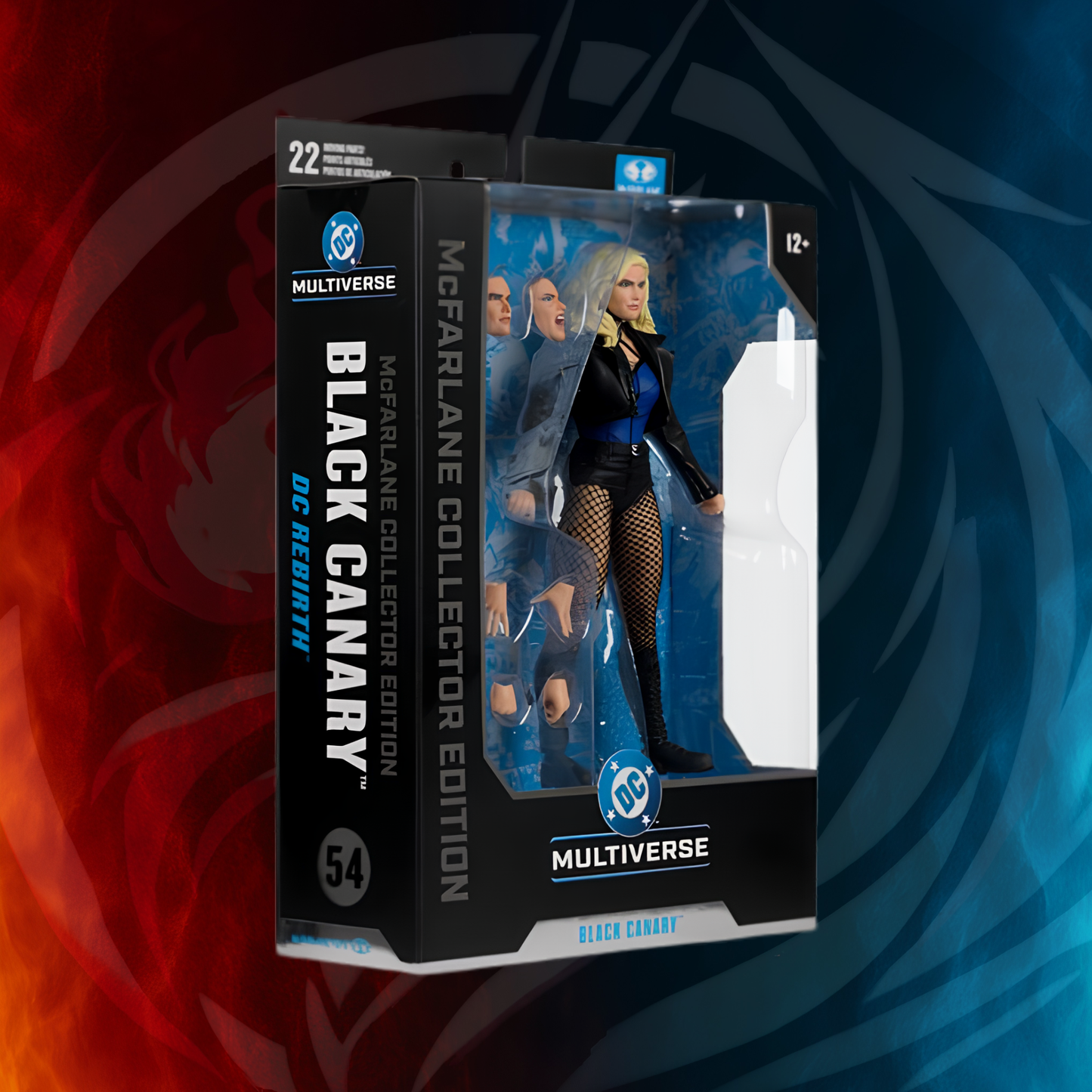 DC Multiverse Black Canary McFarlane figure posed on display base