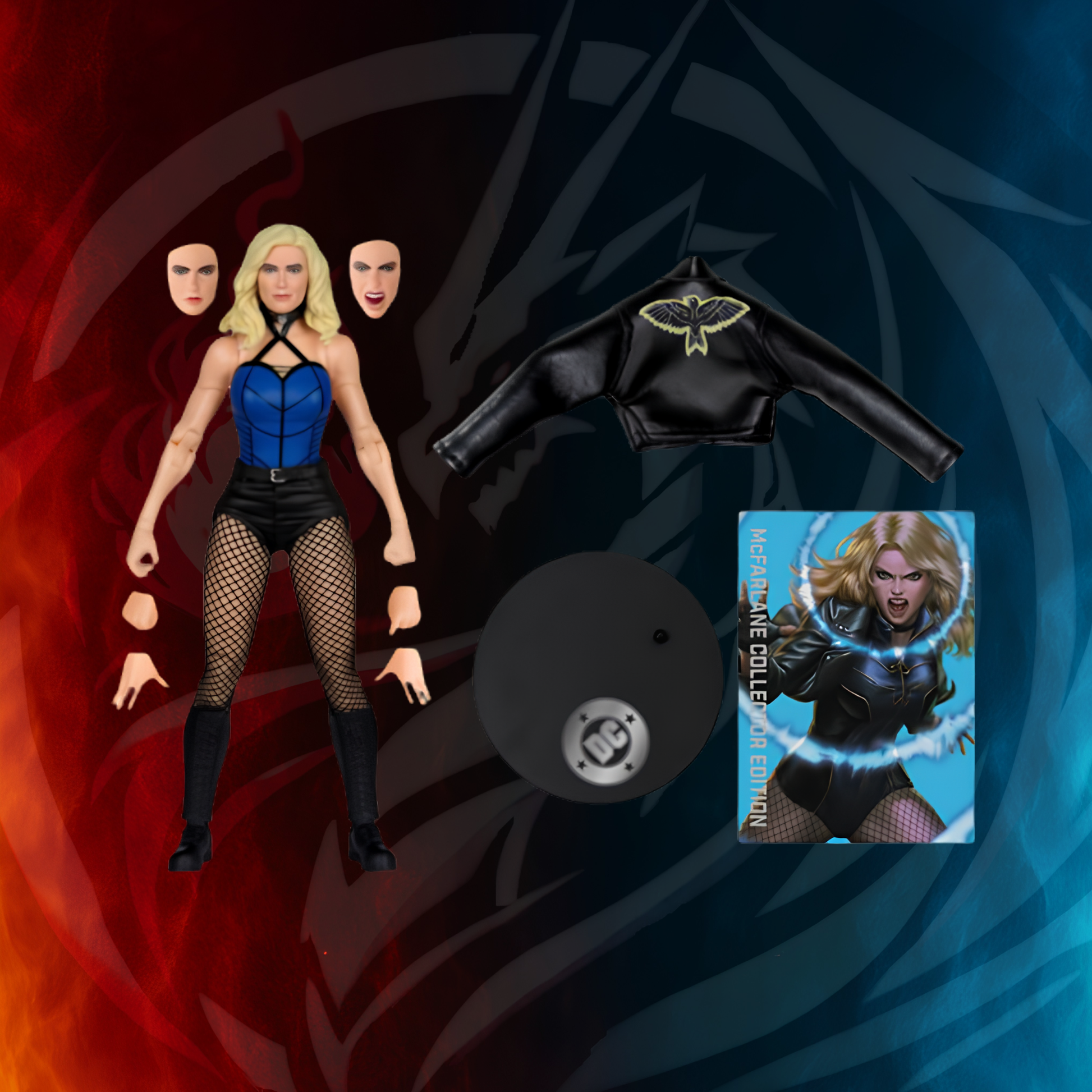 DC Multiverse Black Canary McFarlane Wave 14 collector card art