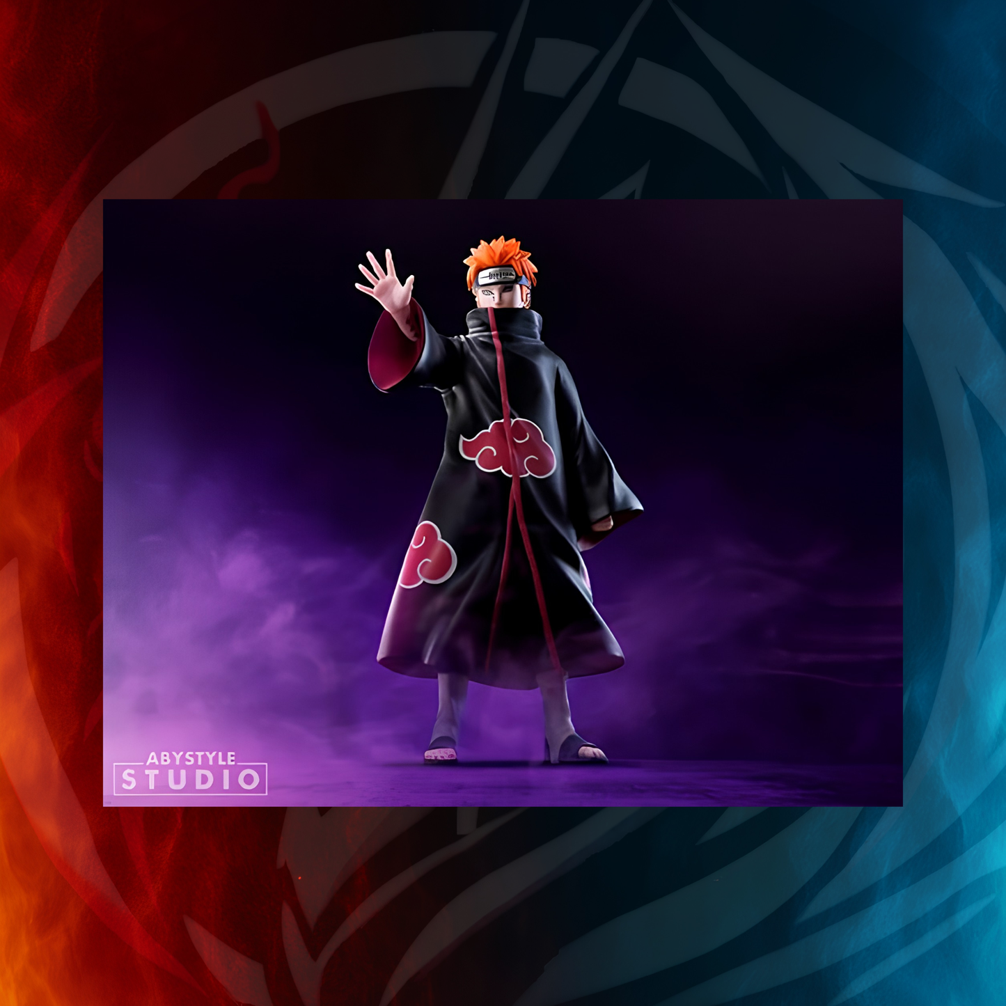 Naruto Shippuden Pain ABYstyle figurine, close-up of face and Rinnegan detail