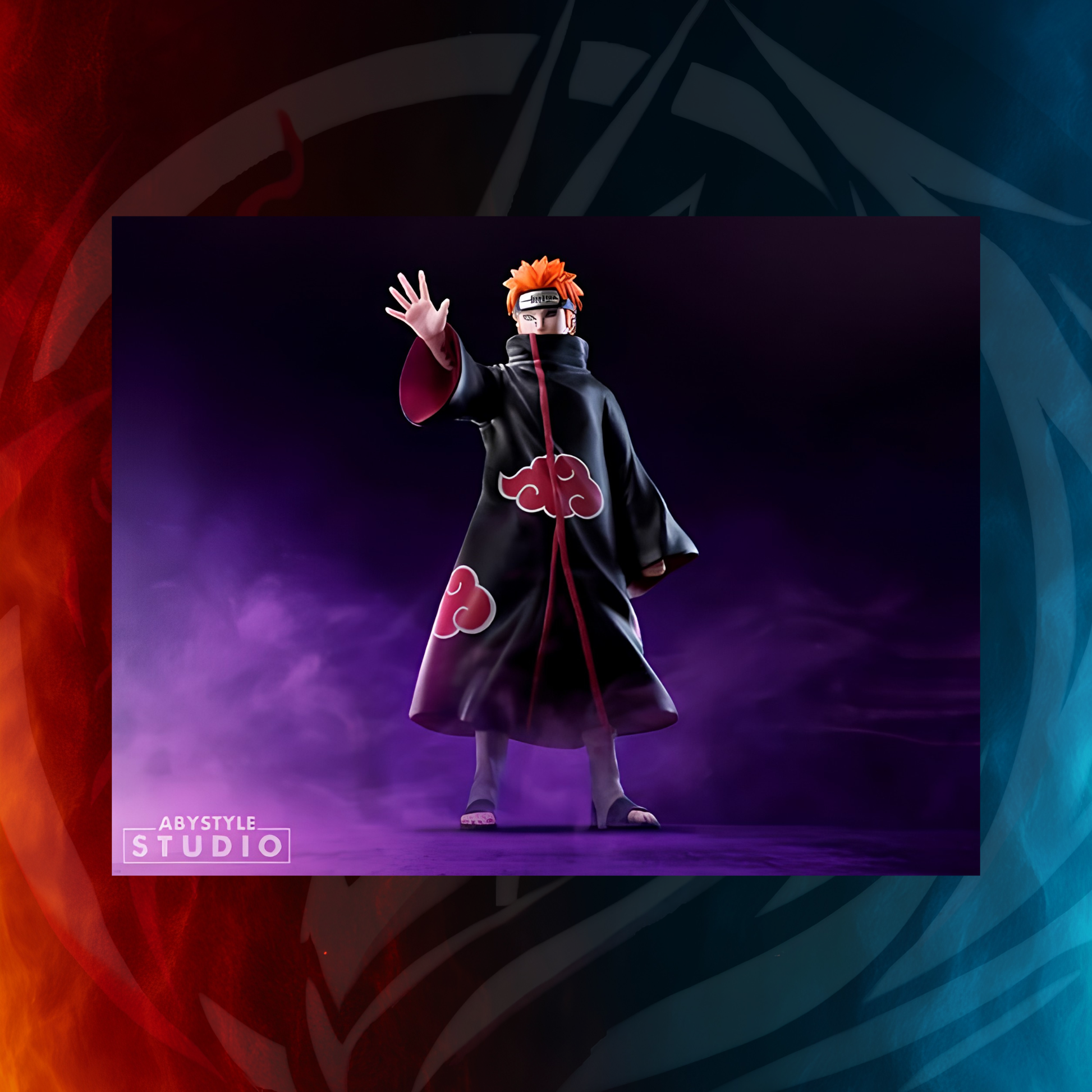Naruto Shippuden Pain ABYstyle figurine, close-up of face and Rinnegan detail