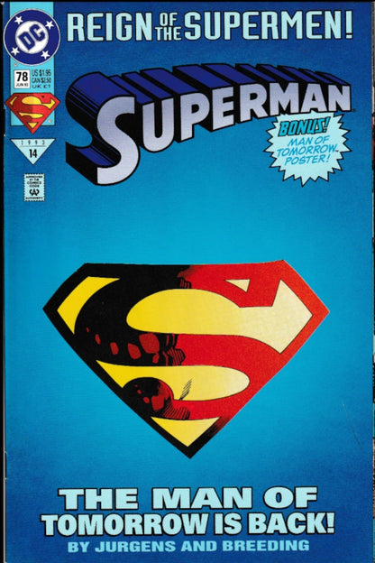The Reign of the Supermen #78B (1993) – The Man of Tomorrow Reborn