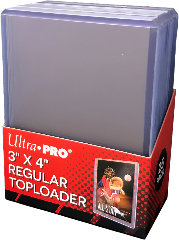 Ultra PRO 3x4 regular toploader 25-pack – rigid card holders for sports cards, Pokémon, and TCG protection