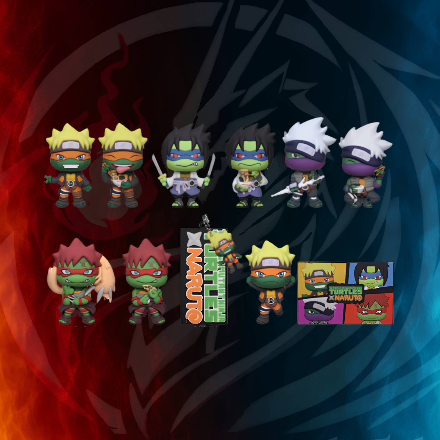 TMNT x Naruto Series 1 3D foam bag clip by Monogram International - clip detail
