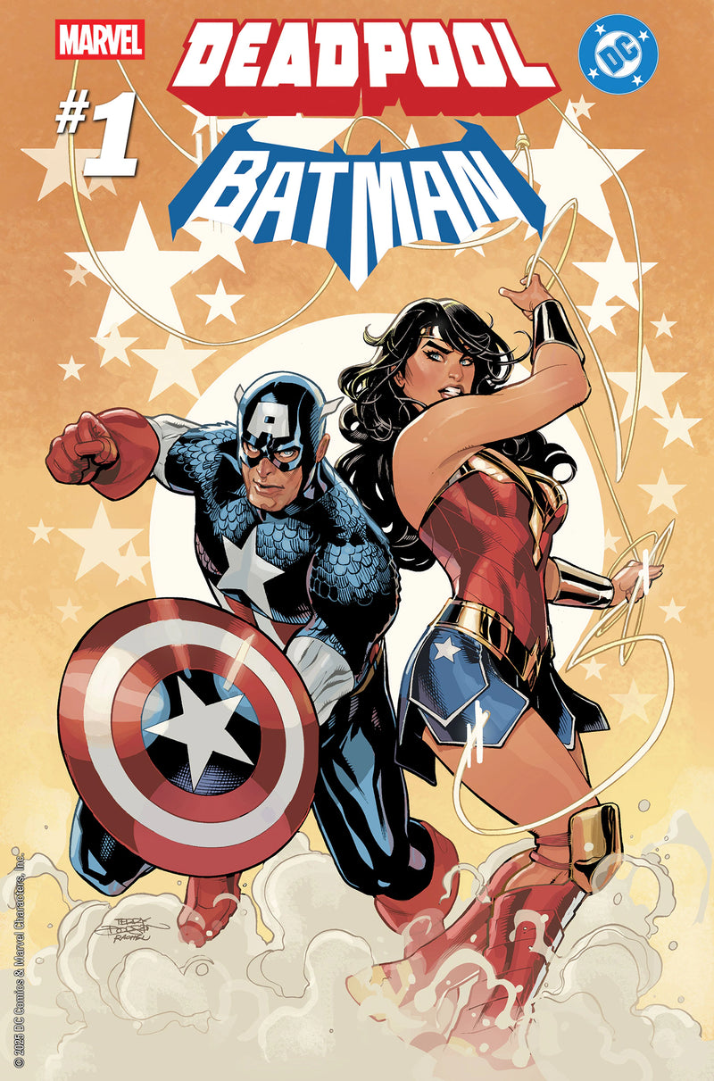 Deadpool/Batman #1 Terry Dodson Variant – Captain America and Wonder Woman crossover cover, Marvel/DC