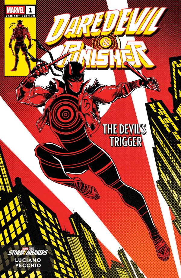 Daredevil / Punisher: The Devil's Trigger #1 Cover C Luciano Vecchio From The Chaos A Costume Variant cover