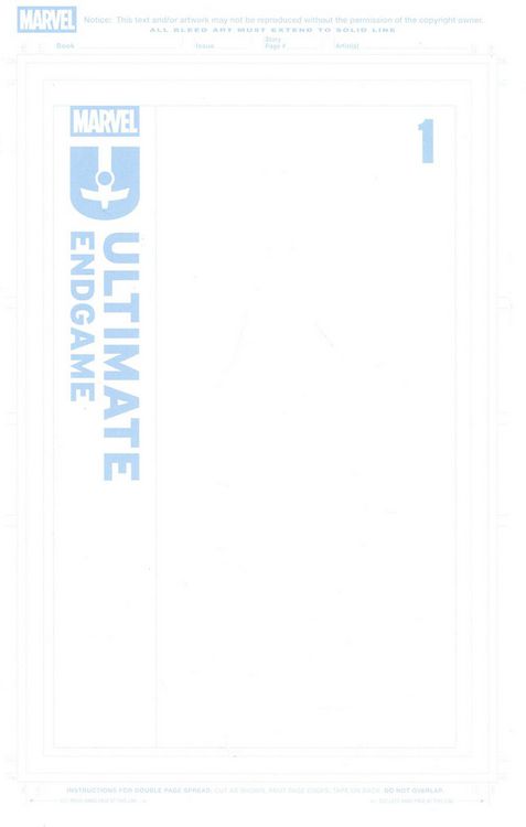 Ultimate Endgame #1 Cover H Blank Variant cover