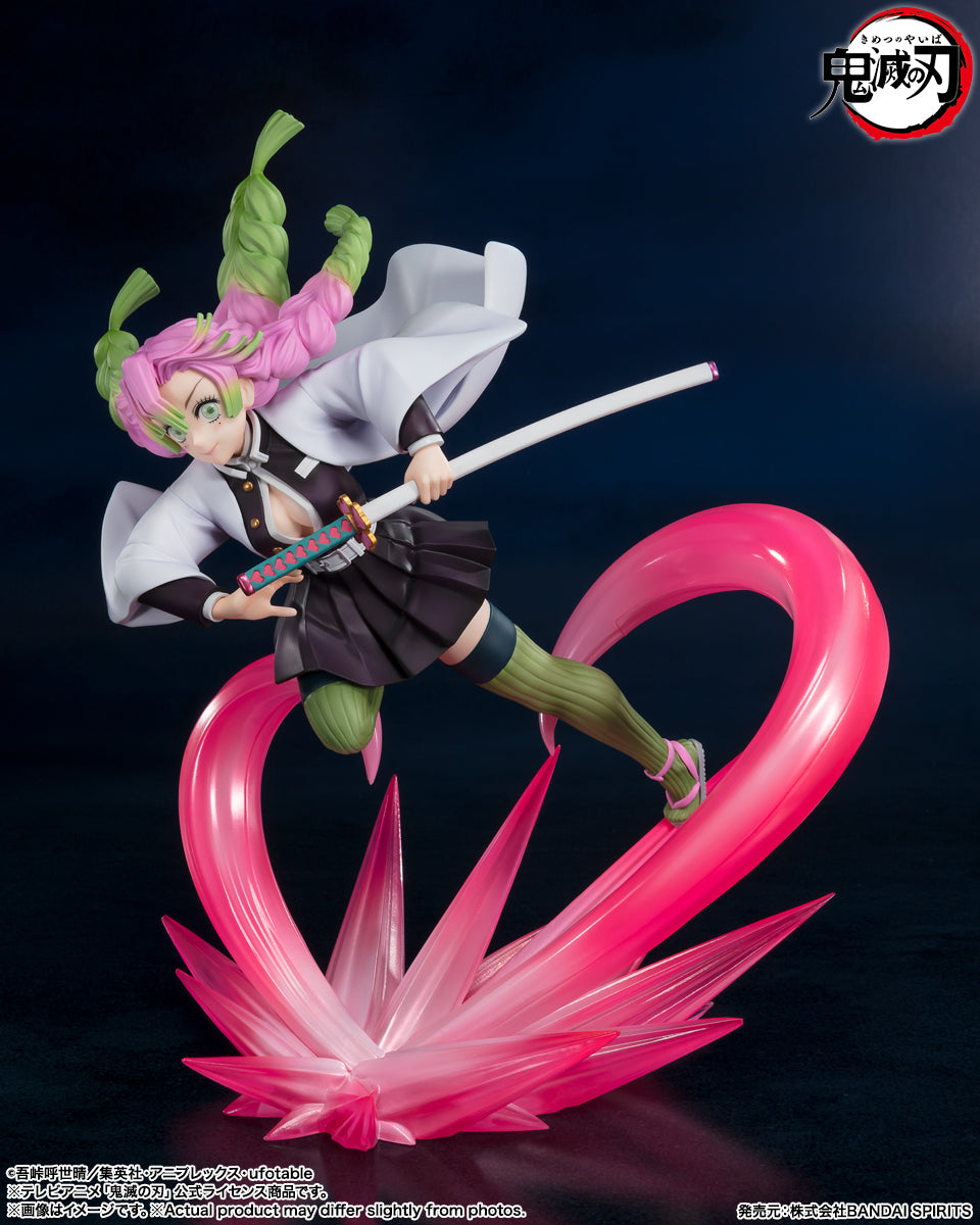 Bandai Tamashii Nations FiguartsZero Mitsuri Kanroji statue from Demon Slayer: Kimetsu no Yaiba, Love Hashira in dynamic battle pose