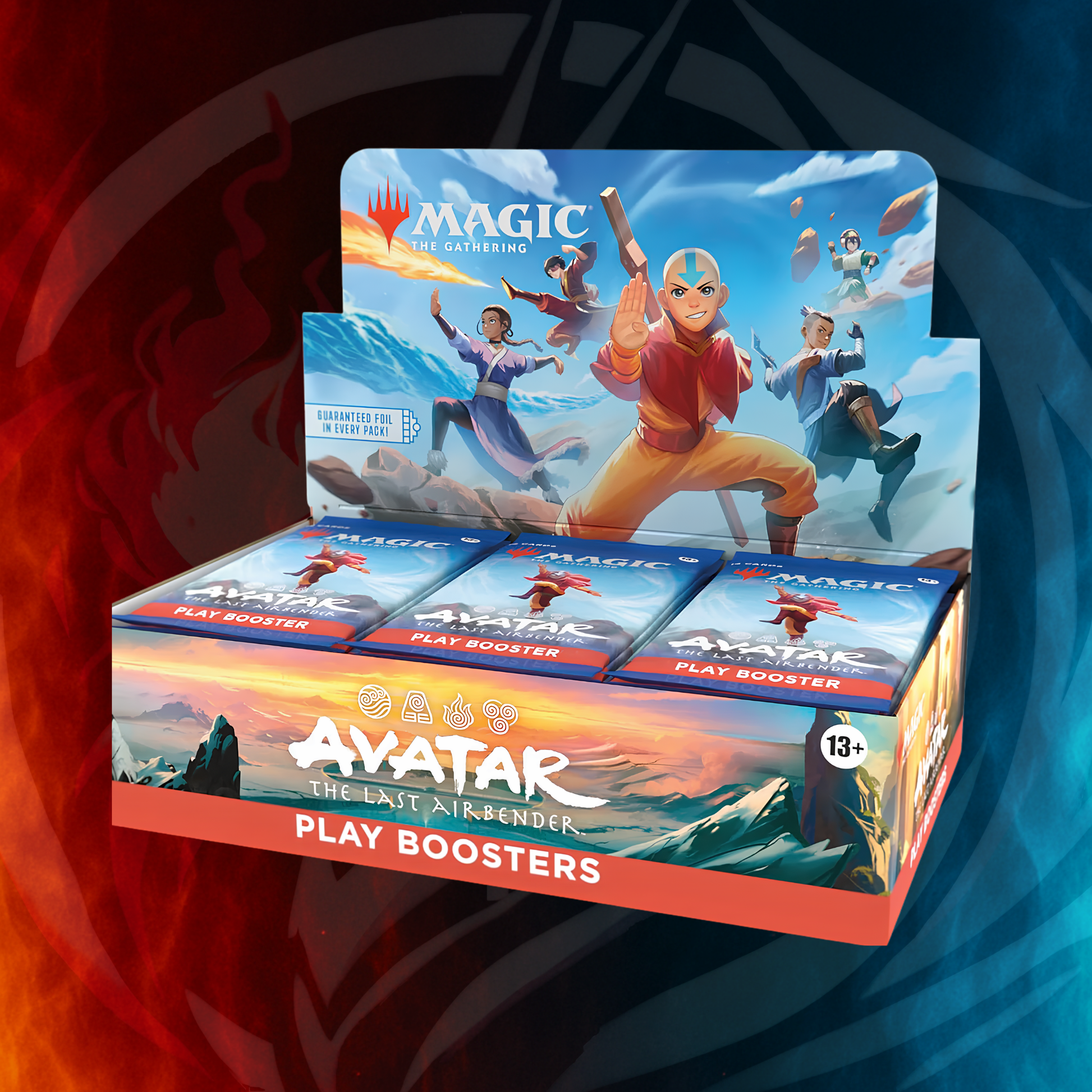 Magic: The Gathering Avatar: The Last Airbender sealed Play Booster pack, rear view