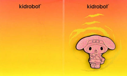My Melody dressed as a pink ninja with headband enamel pin from Naruto Shippuden x Hello Kitty and Friends series.