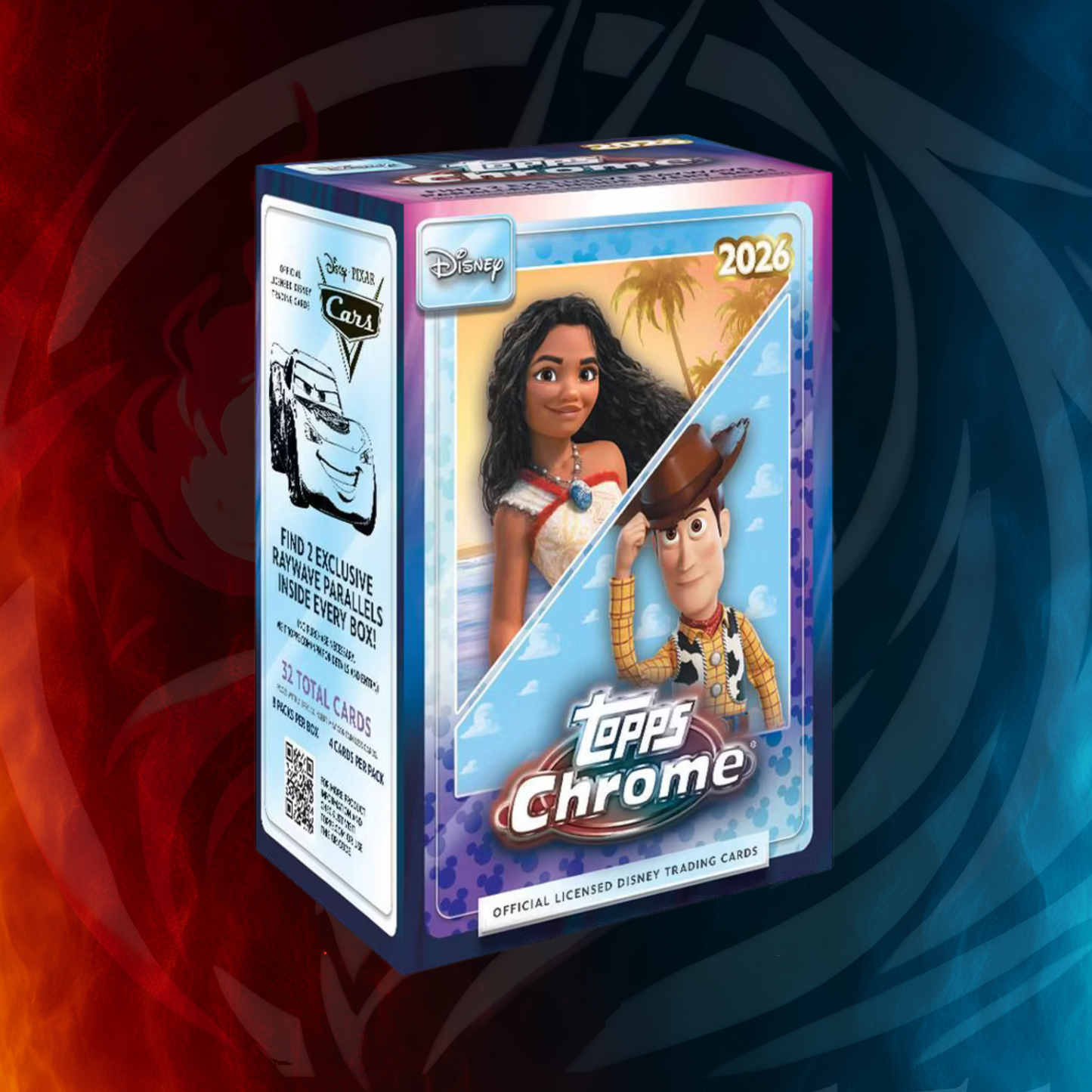 2026 Topps Chrome Disney Blaster Box, sealed — 8 packs, 32 cards