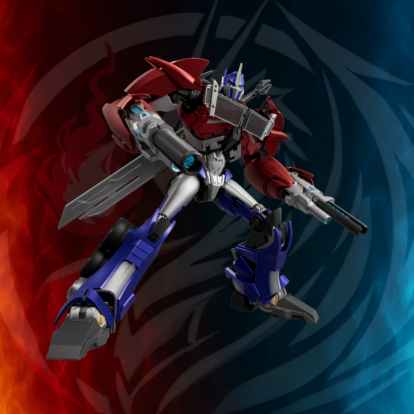 Optimus Prime Action Edition back