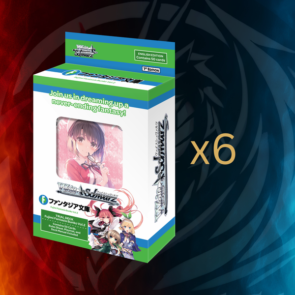 Weiss Schwarz Fujimi Fantasia Bunko Vol.2 Trial Deck display box of 6 sealed decks, English Edition